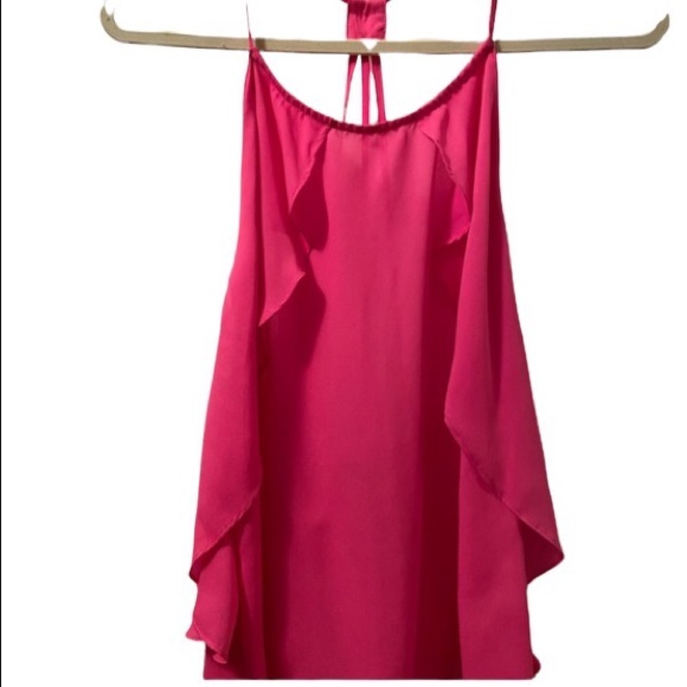 Apricot Lane Hot Pink Strappy Back Sleeveless Tank Top Size Small NWT
